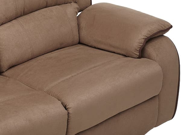 Vente-unique - 2-sits reclinersoffa i mikrofiber HERNANI - Taupe