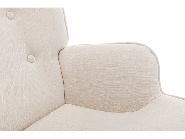 Vente-unique - Gungfåtölj i beige melerat tyg ELMINA II