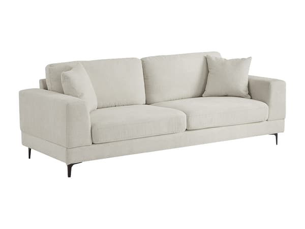 Vente-unique - 3-sitssoffa och fåtölj beige texturerat tyg JAMOLO