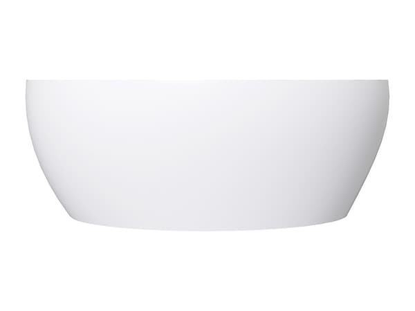 Vente-unique - Oval badrumstvättställ i solid surface - Vit - 58 cm - SENGLI