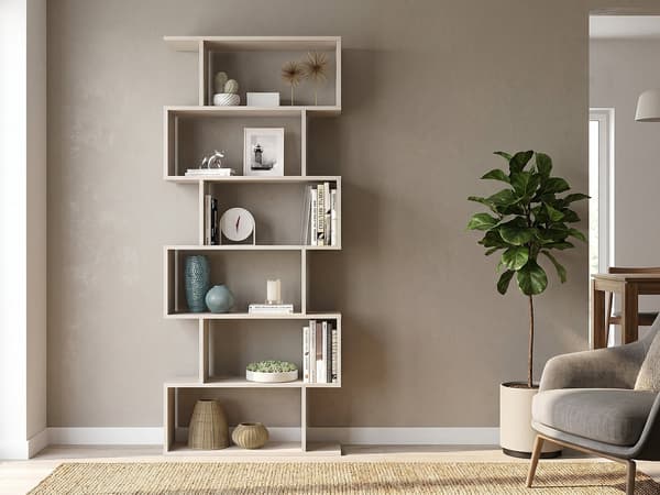 Vente-unique - Hylla med 6 nischer - Beige TOMINI