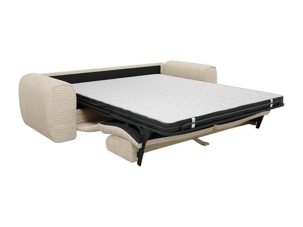 Vente-unique - 4-sitsig bäddsoffa express i beige manchester POGNIA