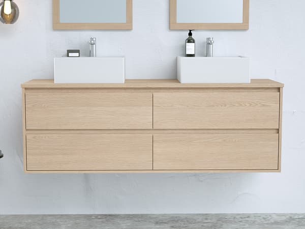 Vente-unique - Väggmonterad kommod ekfaner 150 cm MILIPAM