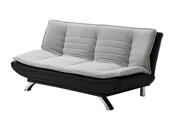 Vente-unique - Bäddsoffa clic-clac i grått och svart tyg DEMIDO