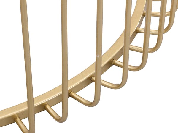 Vente-unique - Set med 2 soffbord i metall och glas - Guld - FERIDA