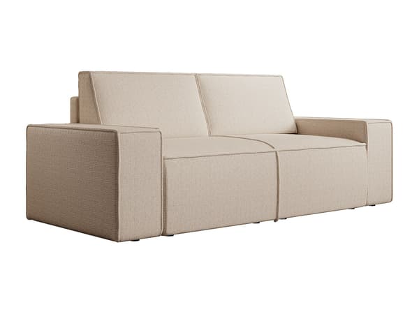 Vente-unique - AMELIA 3-sitssoffa i beige texturerat tyg