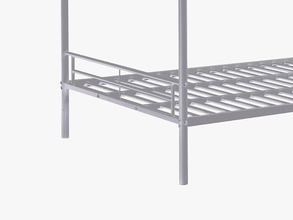Vente-unique - Våningssängar - 2 x 120 x 190 cm - Silver - DUOTIS