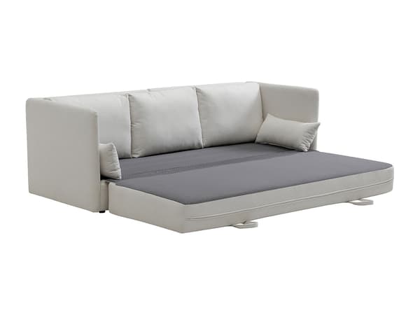 Vente-unique - 3-sits bäddsoffa i beige tyg GRECCO