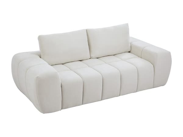 Vente-unique - Soffa 3 platser i texturerat tyg - Beige BENAFO