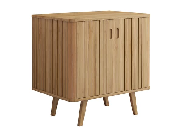 Vente-unique - Underskåp till handfat på ben i teak - 80 cm - WAMENA