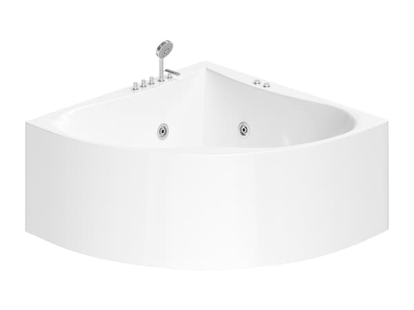 Vente-unique - Hörnbubbelbadkar AGYNESS - 263L - 135*135*57 cm
