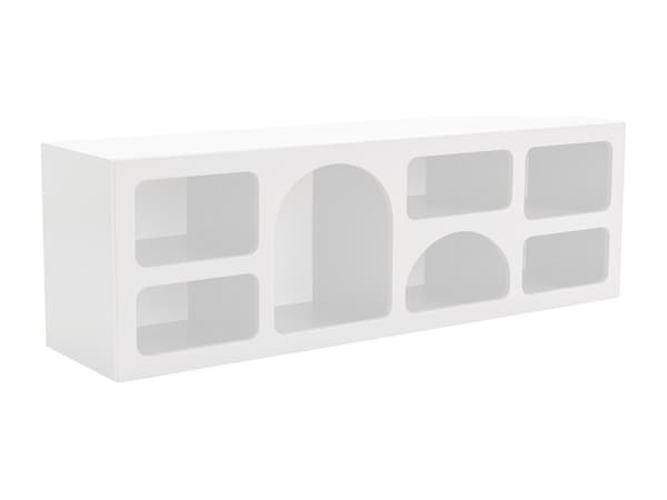 Vente-unique - Tv-möbel med 7 fack - Vit - LUELA