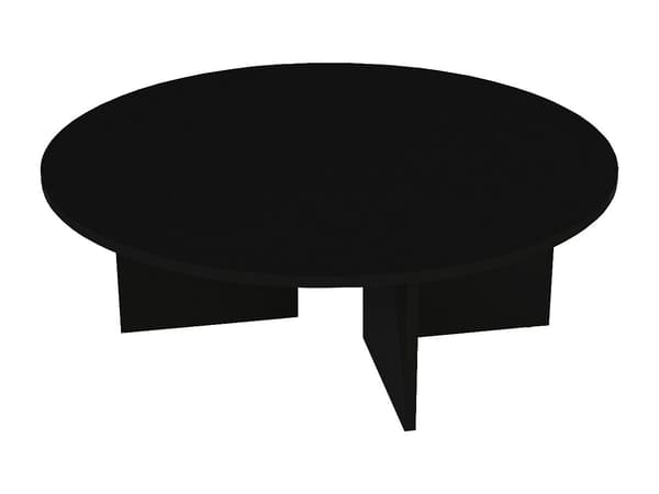 Vente-unique - Runt soffbord - Svart TOPANIA