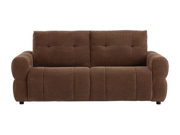 Vente-unique - 3-sits bäddsoffa i brun chenilletyg ECORIA