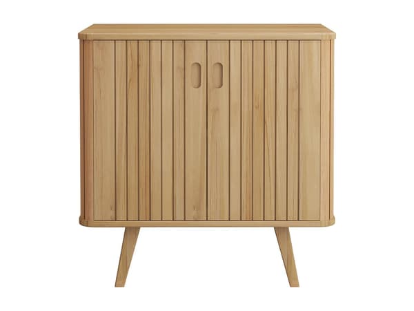 Vente-unique - Underskåp till handfat på ben i teak - 80 cm - WAMENA