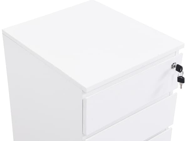 Vente-unique - Kontorshurts - 3 lådor - Vit - OLBERDA