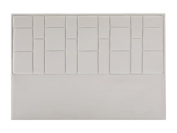 Vente-unique - 160cm Sänggavel - Sammet - Beige - HERMINE
