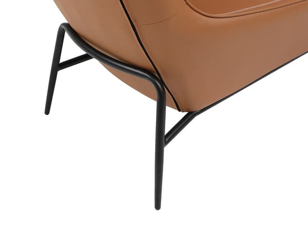 Vente-unique - Fåtölj i camel buffelläder DINNIA