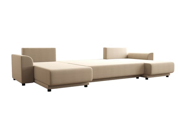 Vente-unique - Panoramabäddsoffa i beige tyg NESSARO