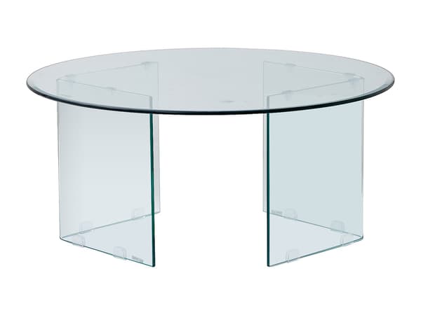 Vente-unique - Soffbord i härdat glas - ADAMO