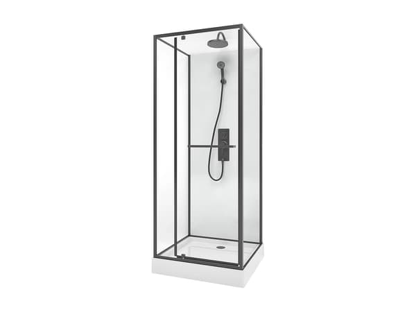 Vente-unique - Duschkabin med reversibel installation - SAVITO