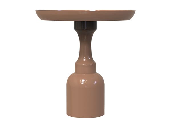 Vente-unique - Sidobord i metall - Blank taupe - KYRESA