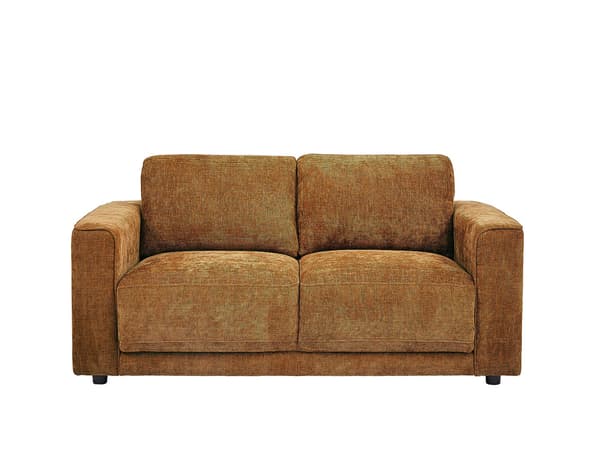 Vente-unique - Soffa 2 platser i texturerad terrakottafärgad tyg NETUSO
