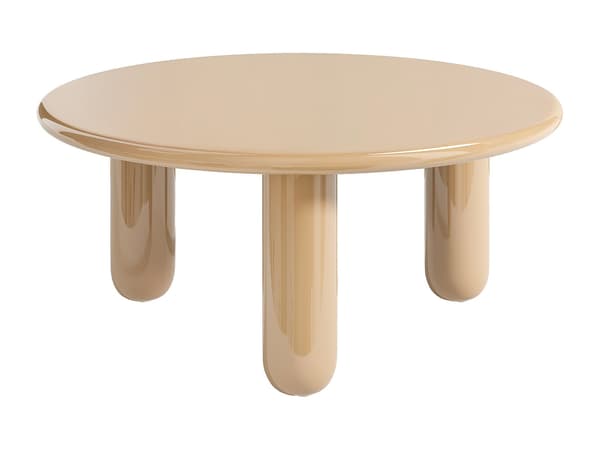 Vente-unique - Soffbord i MDF - Lackad beige - BENESA