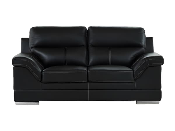 Vente-unique - MONIKA 2-sits soffa i buffelläder - Svart