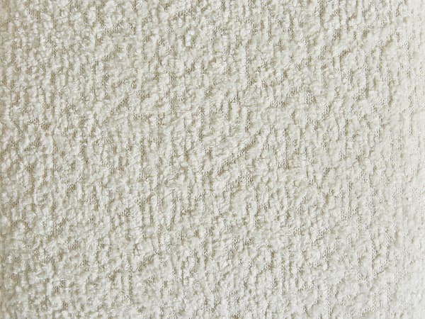 Vente-unique - Vänstervänd schäslong i off-white bouclé-tyg LELACO
