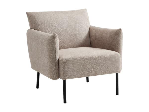 Vente-unique - Beige texturerad tygfåtölj GERALDIA