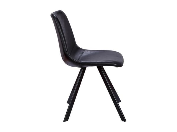 Vente-unique - Set med 2 stolar LUBINE - Konstläder - Svart