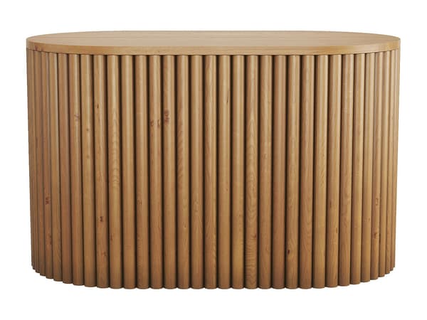 Vente-unique - Upphängt badrumsskåp i teak - 90 cm - TOWARI