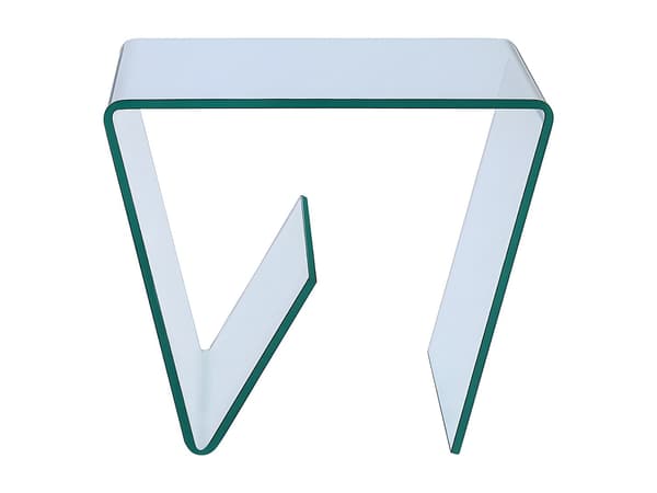 Vente-unique - Sidobord ZENIA - Böjt härdat glas