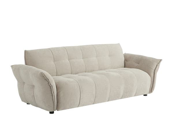 Vente-unique - NAPIZO 3-sitssoffa i beige melerat tyg