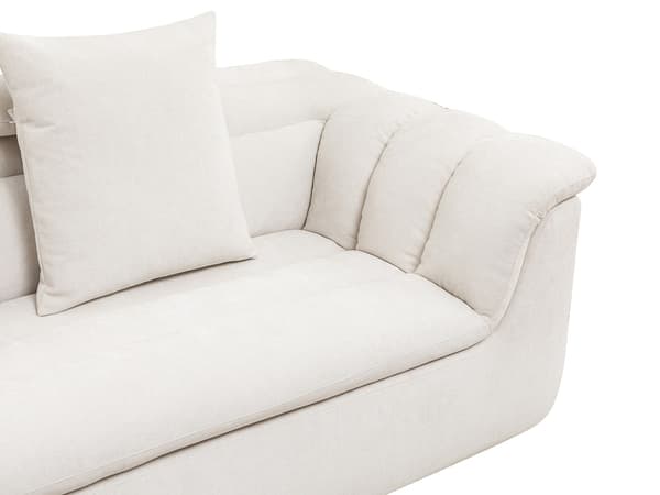 Vente-unique - Soffa 3 platser i tyg - Bruten vit CAZOCHA