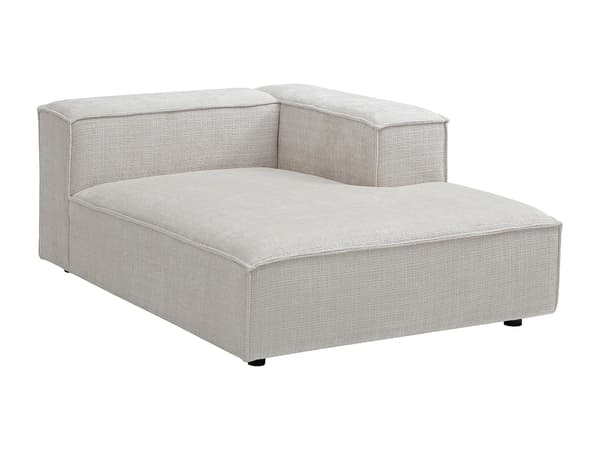 Vente-unique - Modulär öppen hörnsoffa i beige chenilletyg RUZOLO
