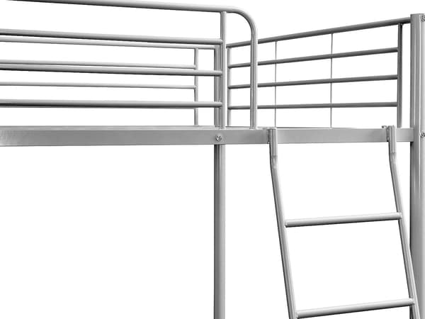 Vente-unique - Våningssäng 2 x 140 x 190 cm - Silver - GEMINI III