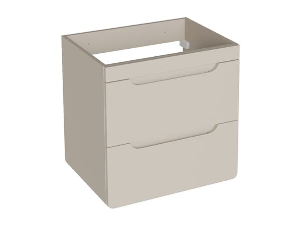 Vente-unique - Väggmonterat badrumskåp för handfat i beige – 60 cm – ARUBA