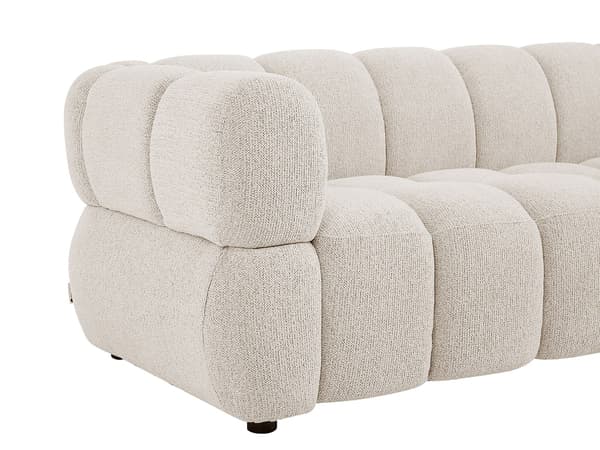 Vente-unique - 3-sits soffa i beige texturerat tyg PAVIRA