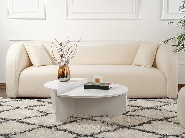 Vente-unique - Set med 2 soffbord - Vit - ALOEVA