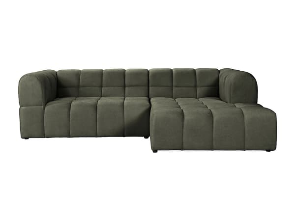 Vente-unique - Höger hörn-soffa i khaki texturerat tyg RIMALO