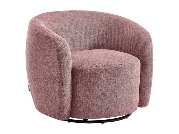 Vente-unique - Fåtölj i rosa texturerat tyg VEREIDE