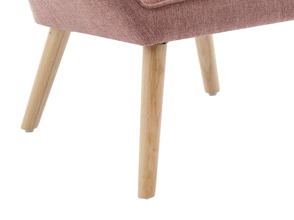 Vente-unique - Fåtölj i rosamelerat tyg CASERTA