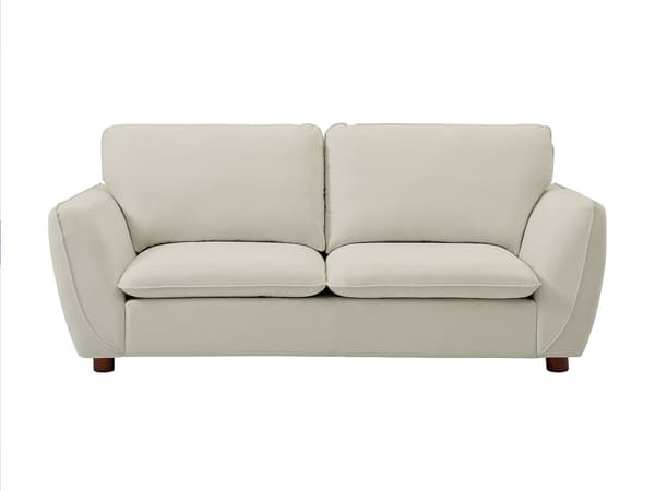 Vente-unique - 3-sits soffa i bruten vit tyg MENARDIA