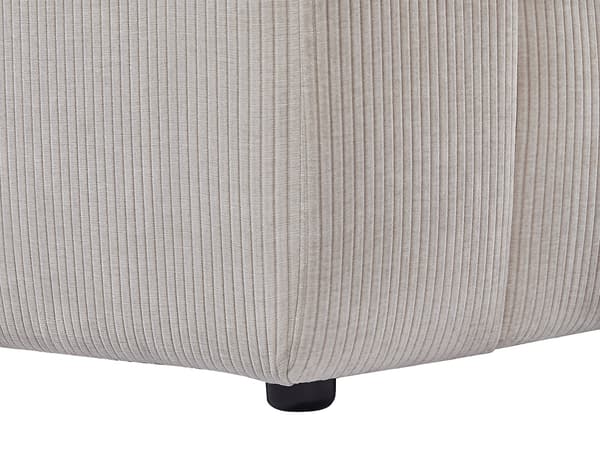 Vente-unique - Sittkudde i beige manchester TIRONO