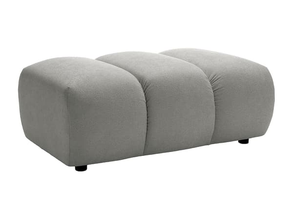 Vente-unique - Puff i ljusgrått tyg FRIDORA