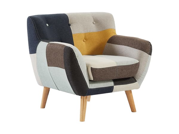 Vente-unique - SERTI II fåtölj i patchworktyg