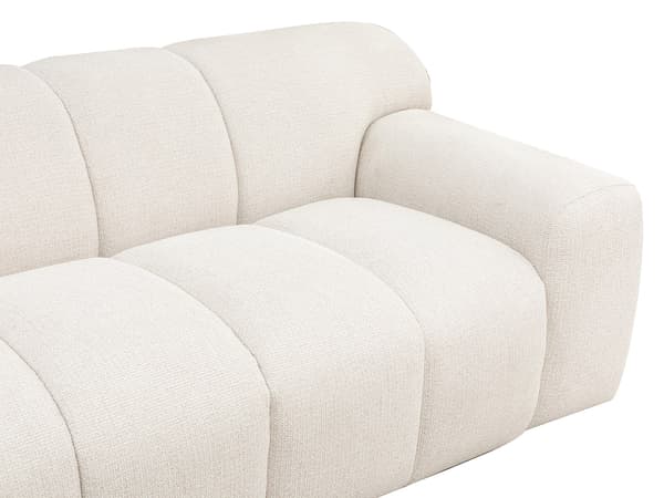 Vente-unique - Soffa 4 platser i chenilletyg - Beige ATUJU