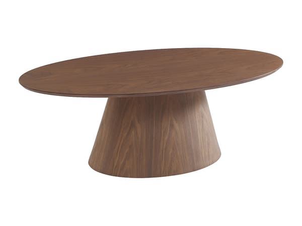 Vente-unique - Soffbord med valnötsfaner - Mörkbrun - ANTELADA